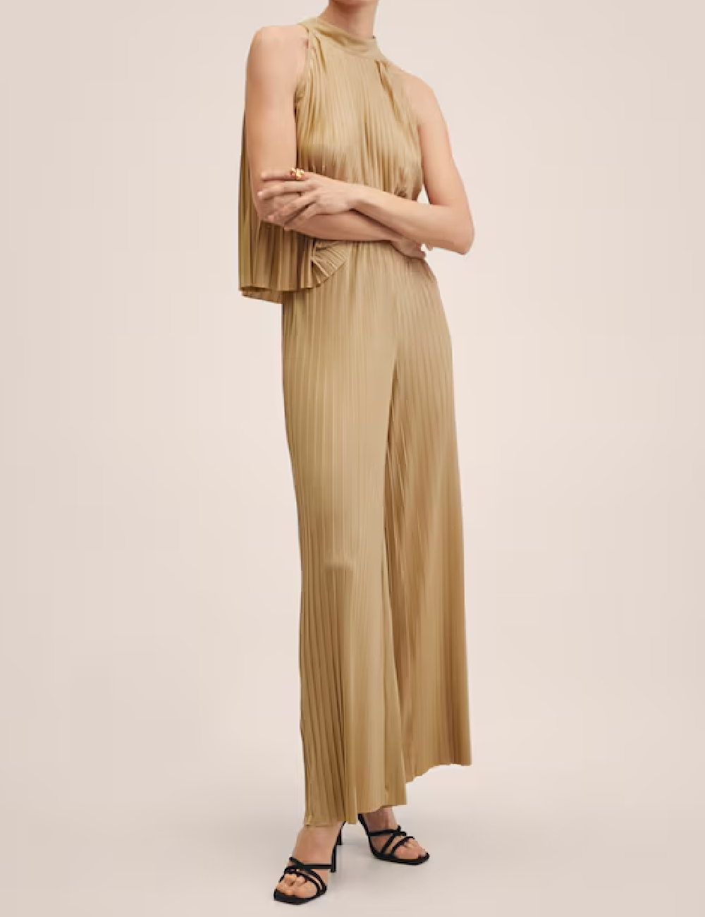 Pantaloni Mango, crem