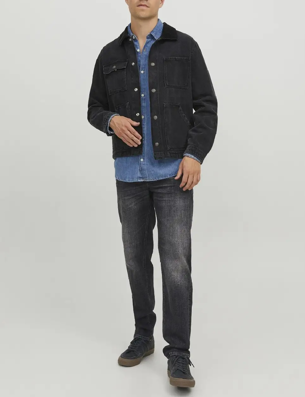 Blugi Jack&Jones, gri inchis