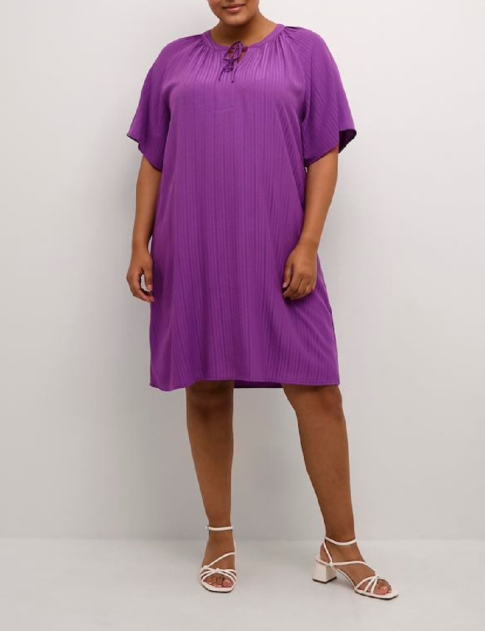 Rochie scurta Kaffe Curve, mov
