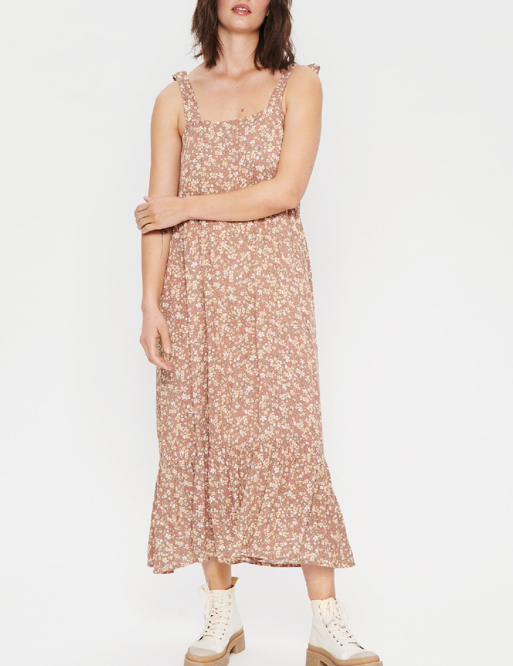 Rochie medie Saint Tropez, maro