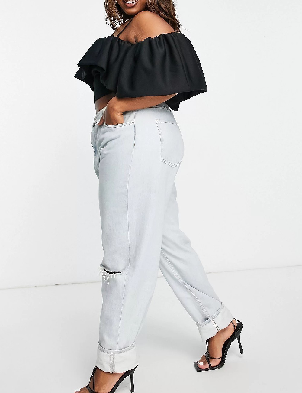 Top ASOS Curve, negru - 1 | YEO