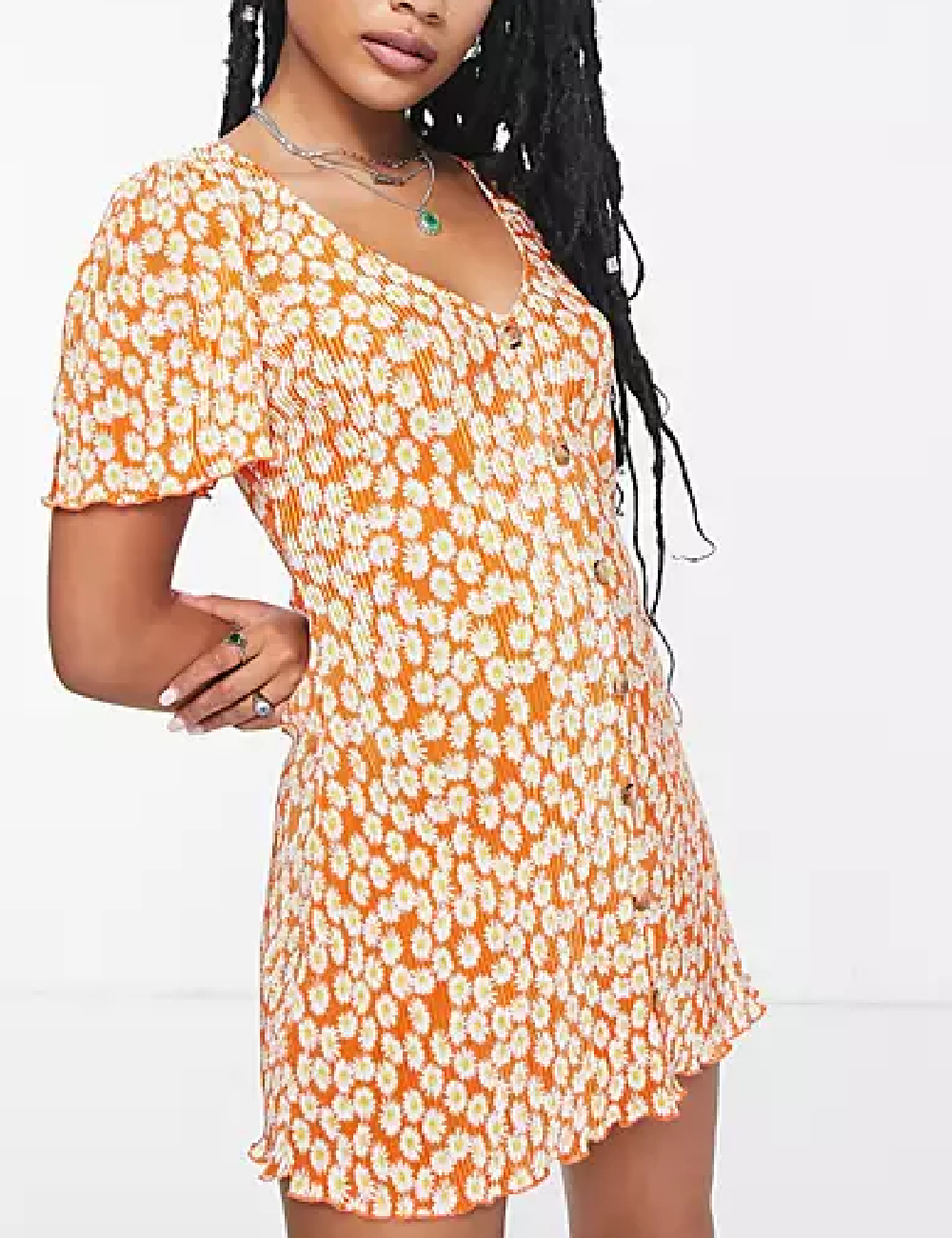 Rochie scurta ASOS, portocaliu