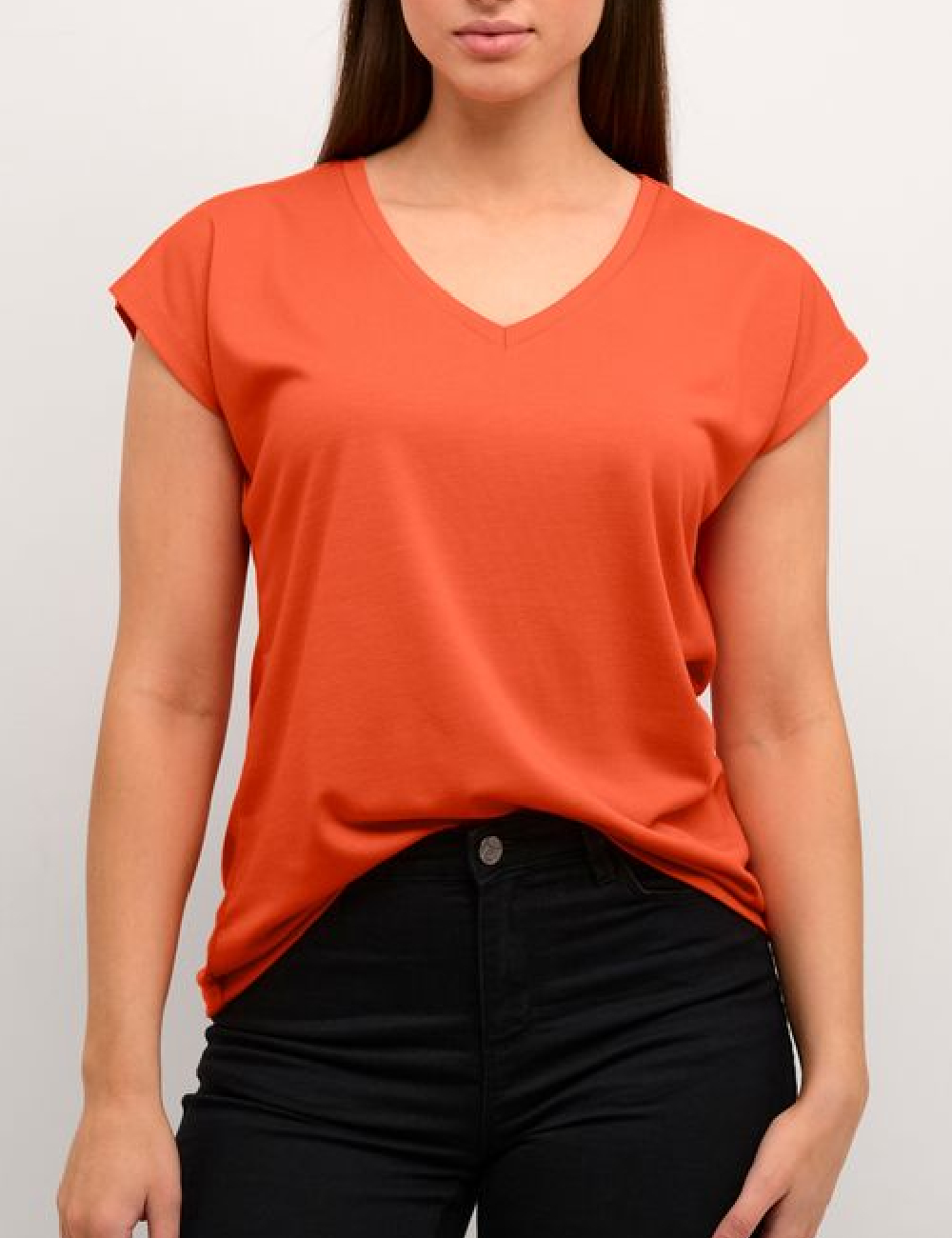 Tricou Kaffe, portocaliu