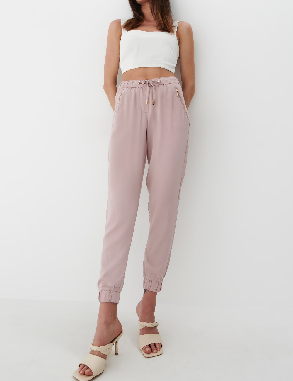 Pantaloni Mohito, roz pudra