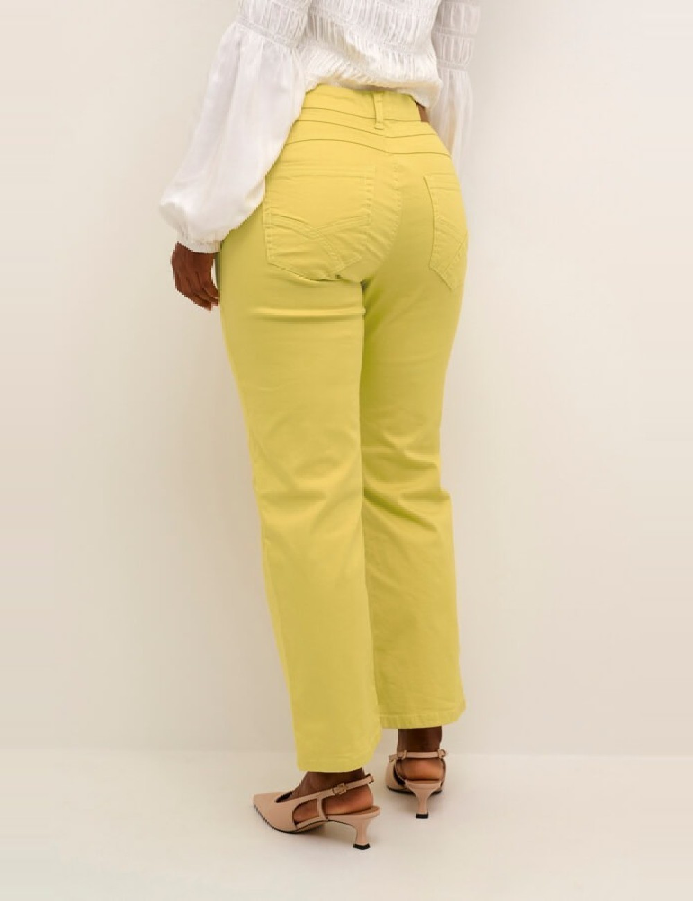 Blugi Cream, galben - 1 | YEO