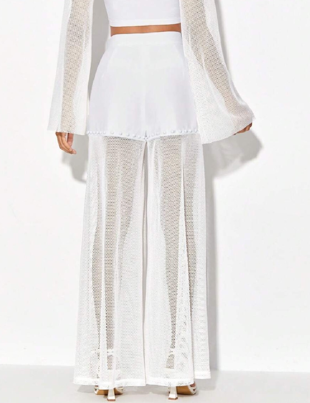 Pantaloni scurti SHEIN, alb - 1 | YEO