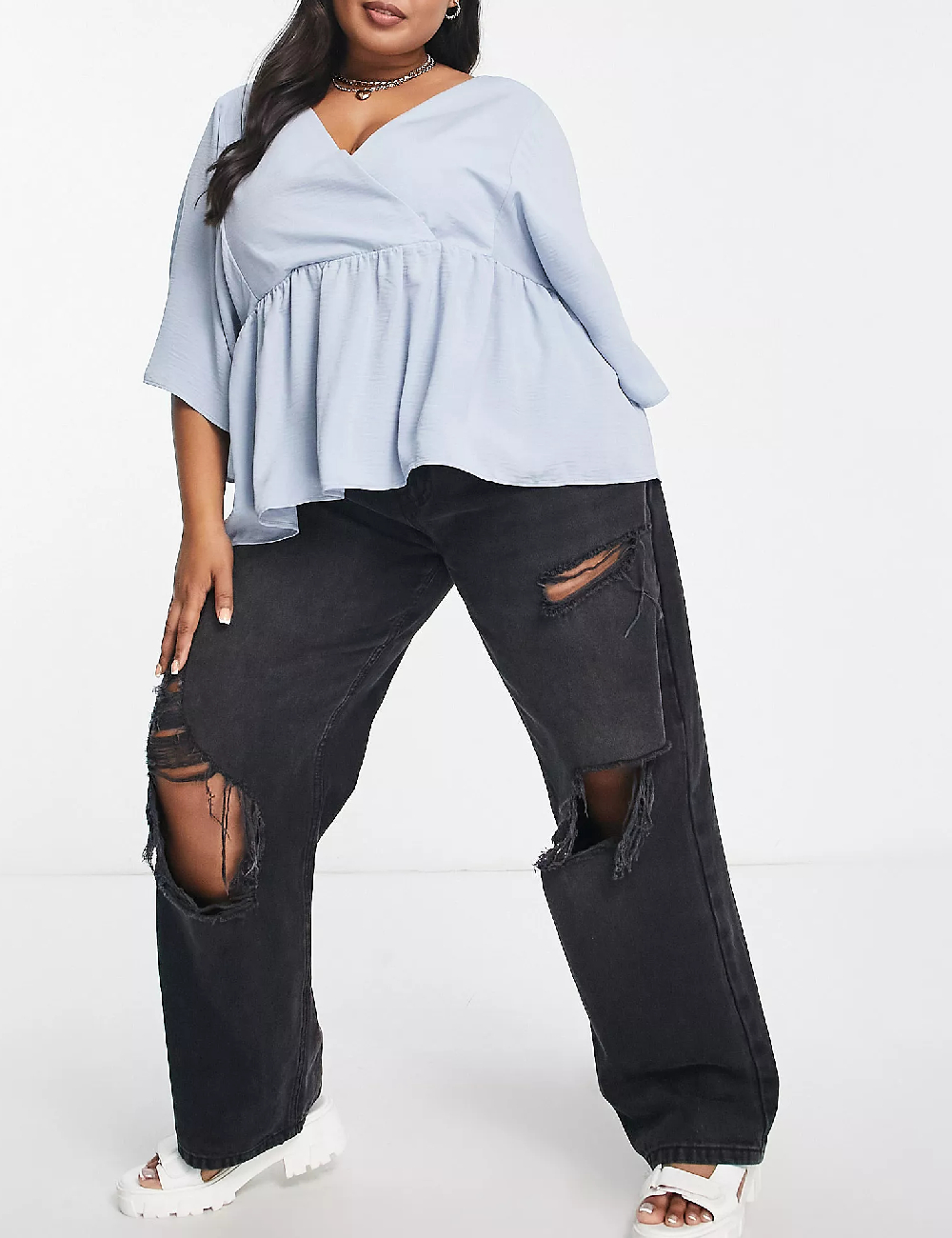 Bluza ASOS Curve, albastru