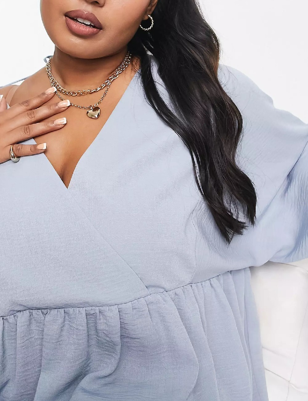 Bluza ASOS Curve, albastru - 1 | YEO