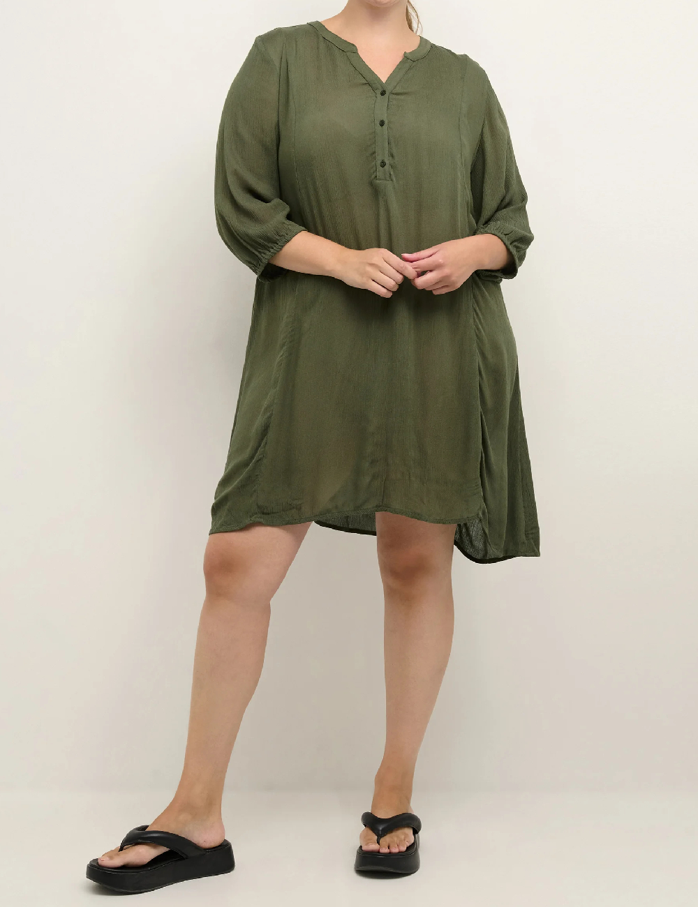Rochie scurta Kaffe Curve, verde