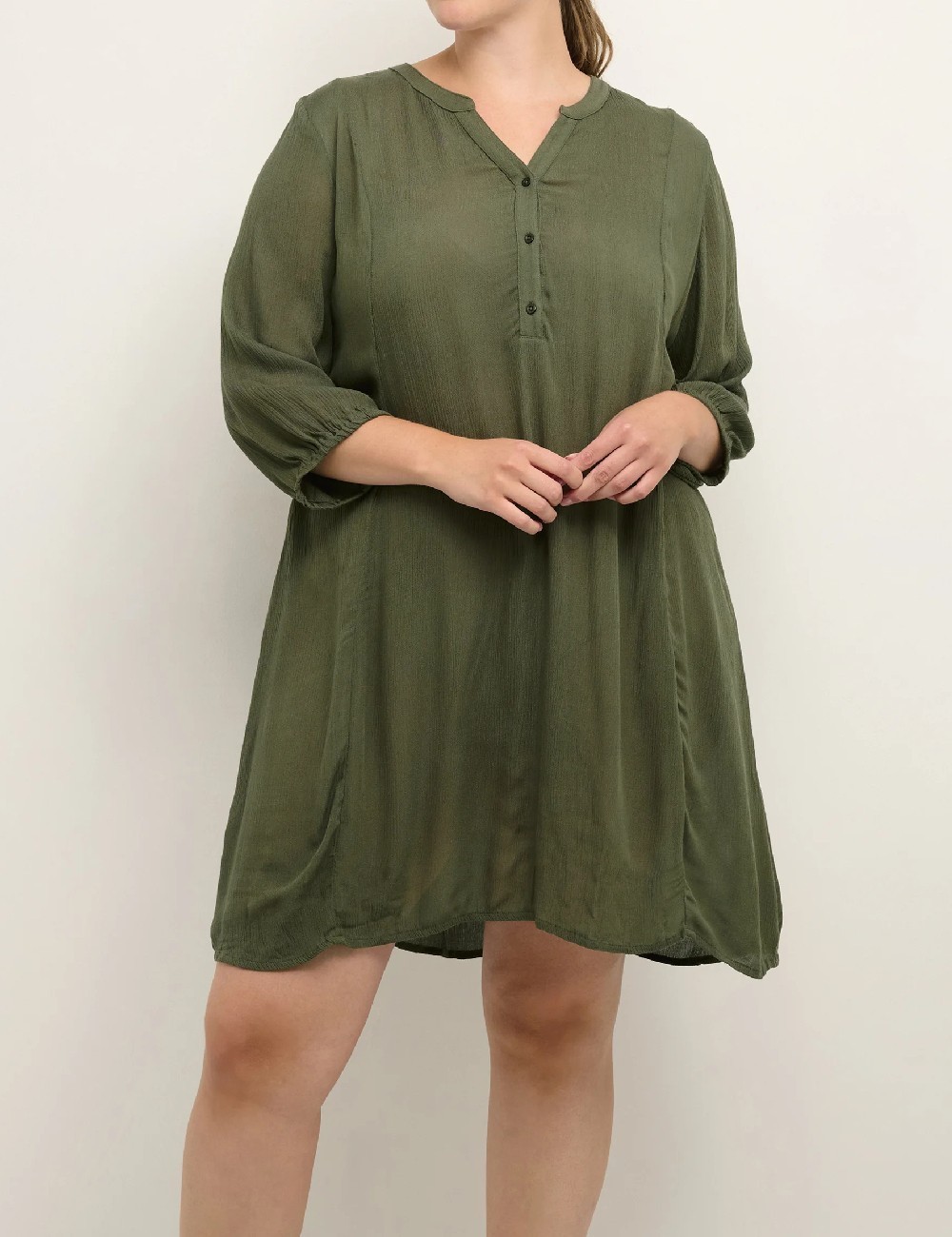 Rochie scurta Kaffe Curve, verde - 1 | YEO