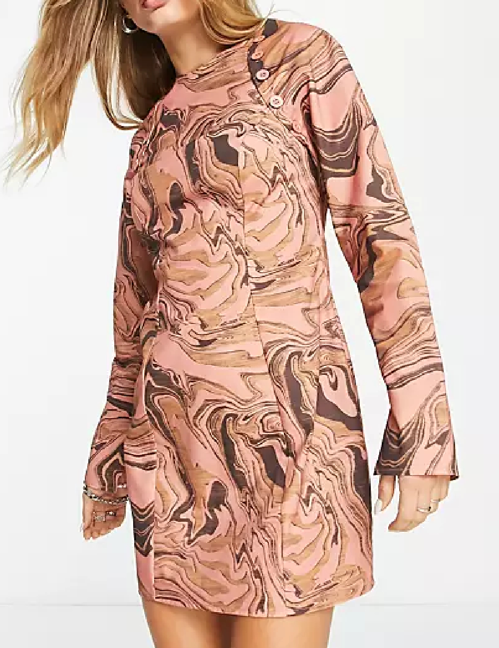 Rochie scurta ASOS, maro