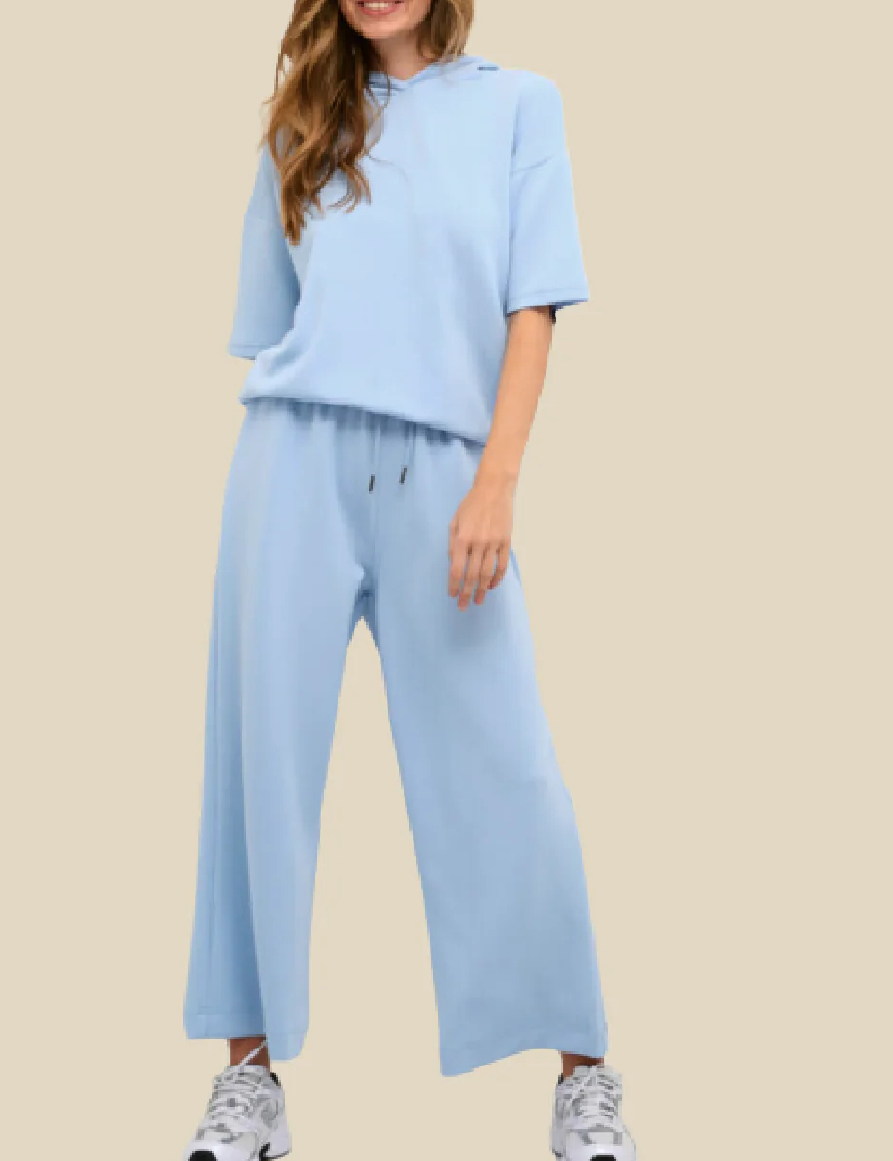 Pantaloni Kaffe, albastru