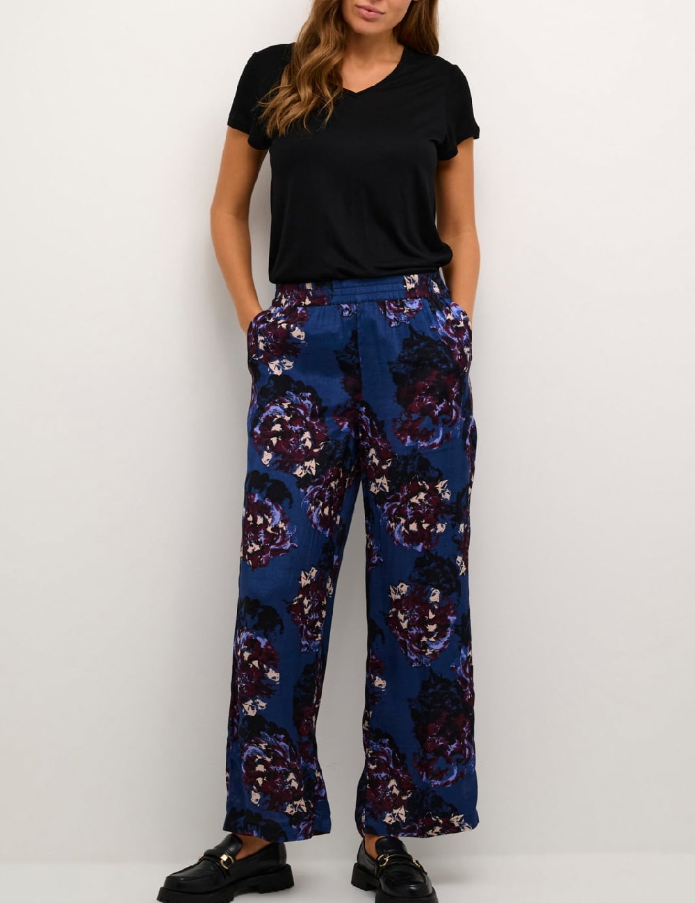 Pantaloni Kaffe, bleumarin