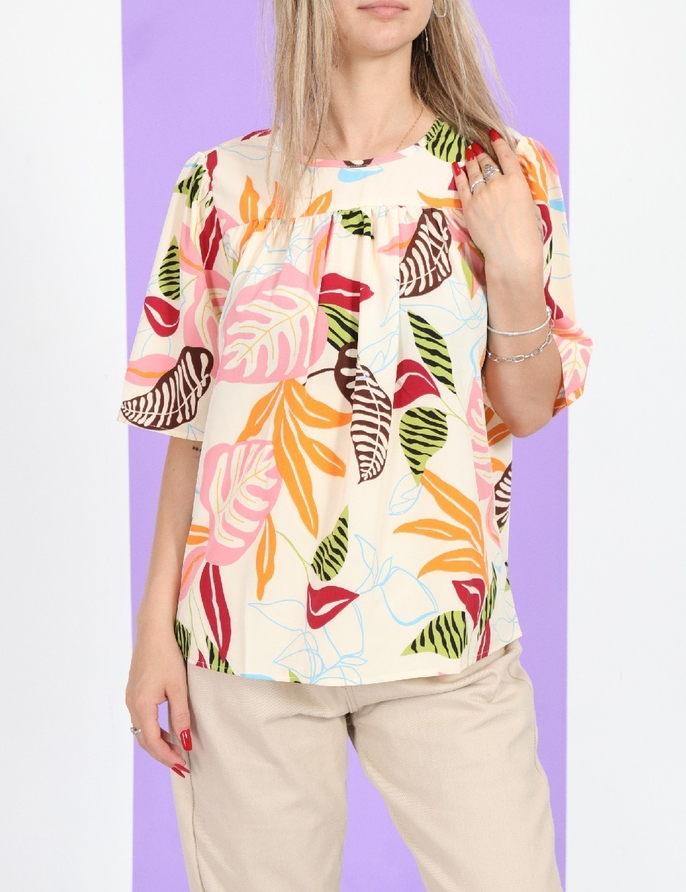 Bluza SisterS point, crem - 1 | YEO