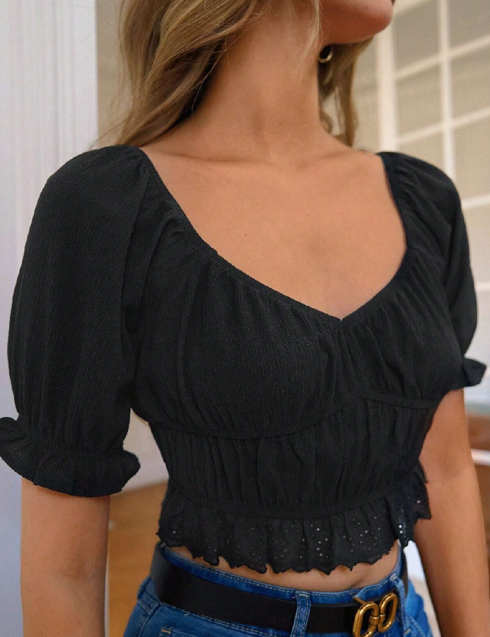 Top SHEIN, negru