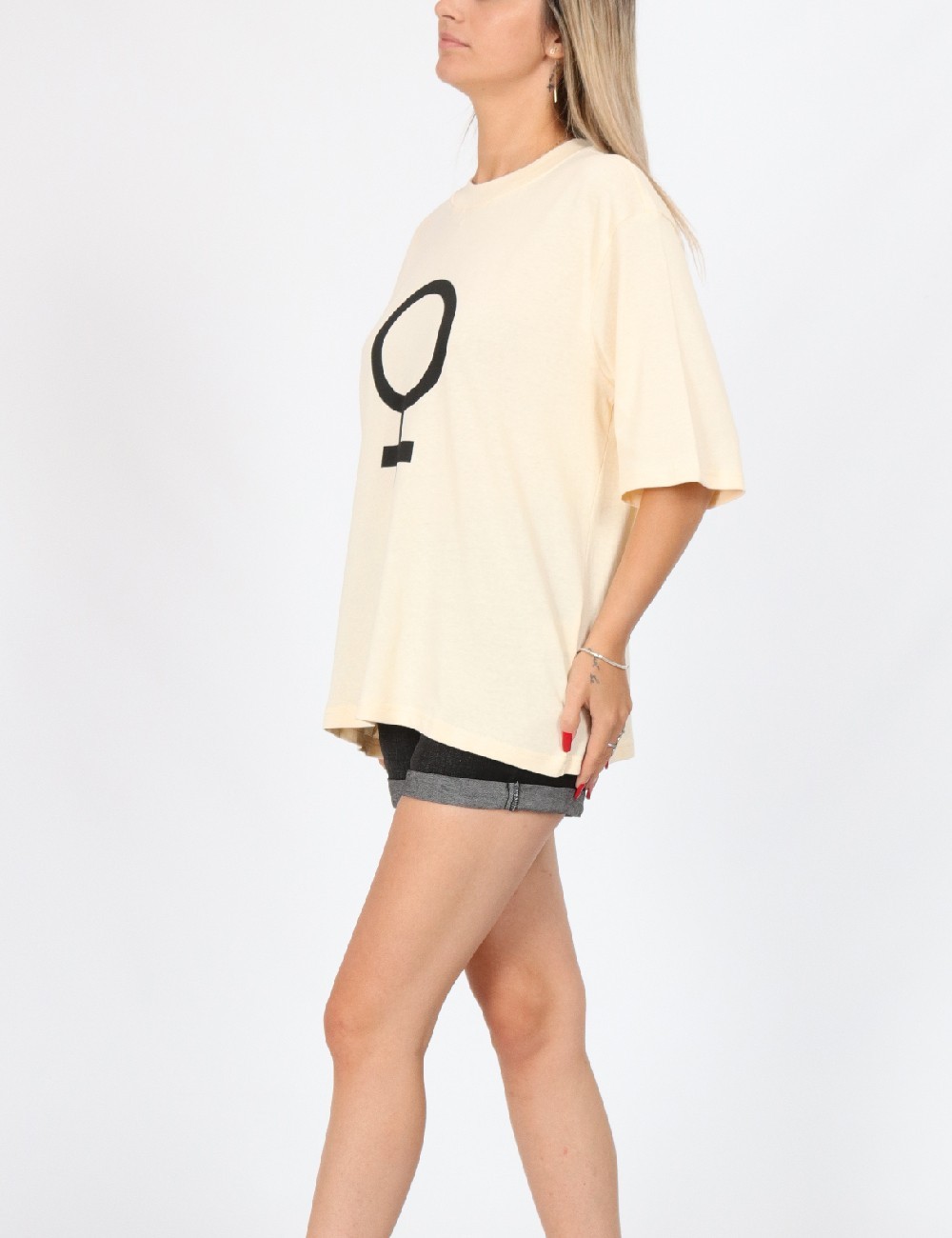 Tricou SisterS point, crem - 1 | YEO