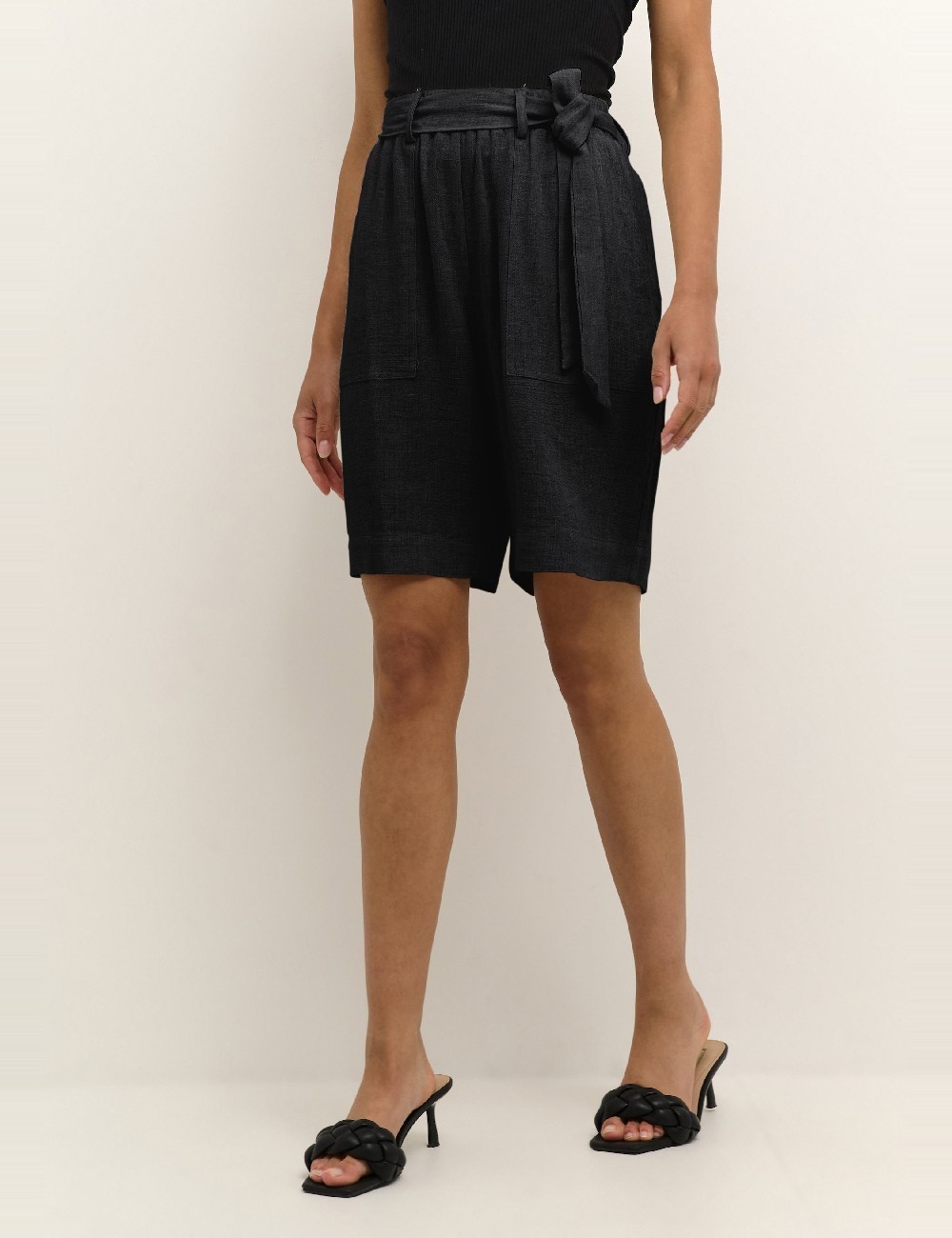 Pantaloni scurti Kaffe, negru - 1 | YEO