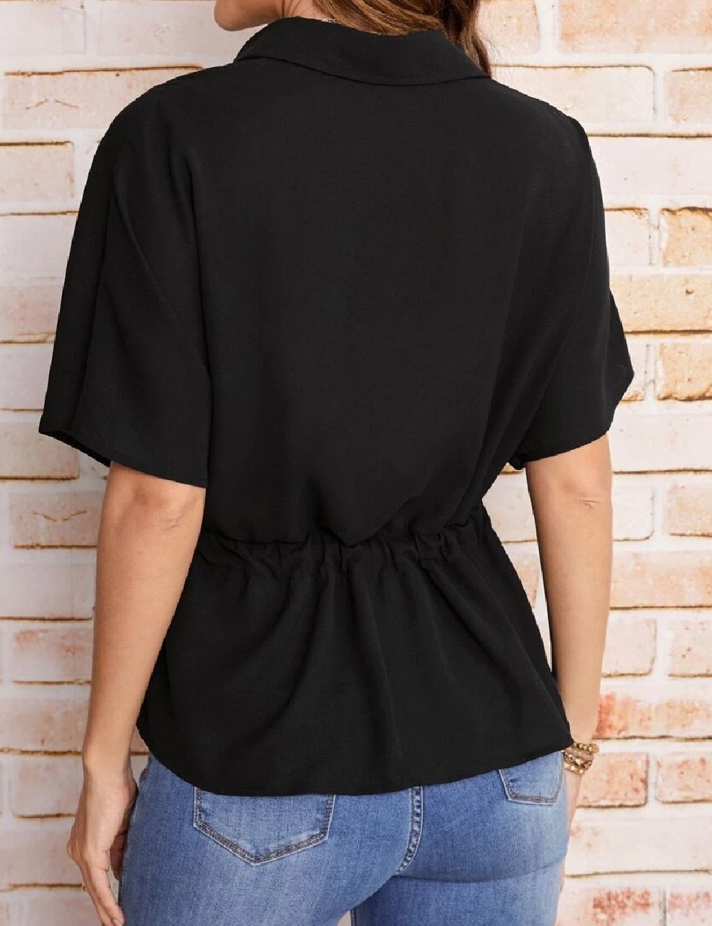 Camasa SHEIN, negru - 1 | YEO
