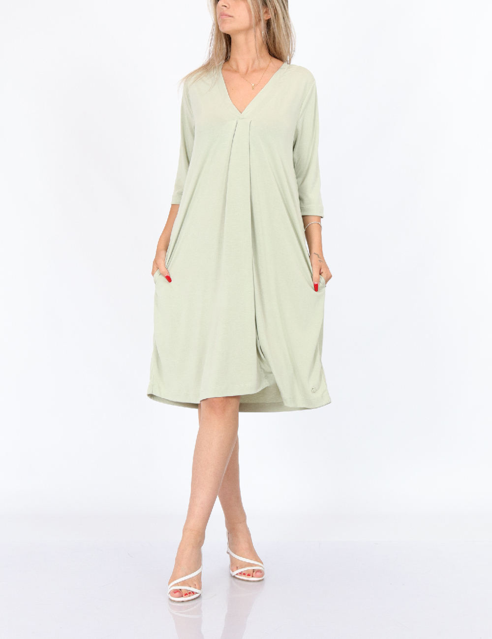 Rochie scurta Cream, verde