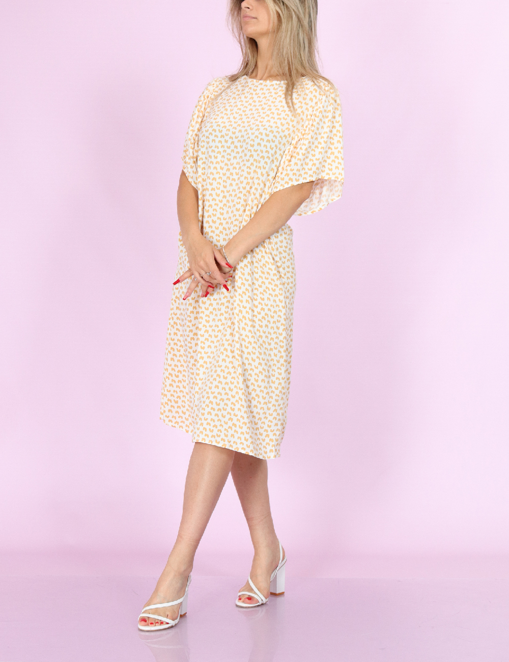 Rochie medie Saint Tropez, crem