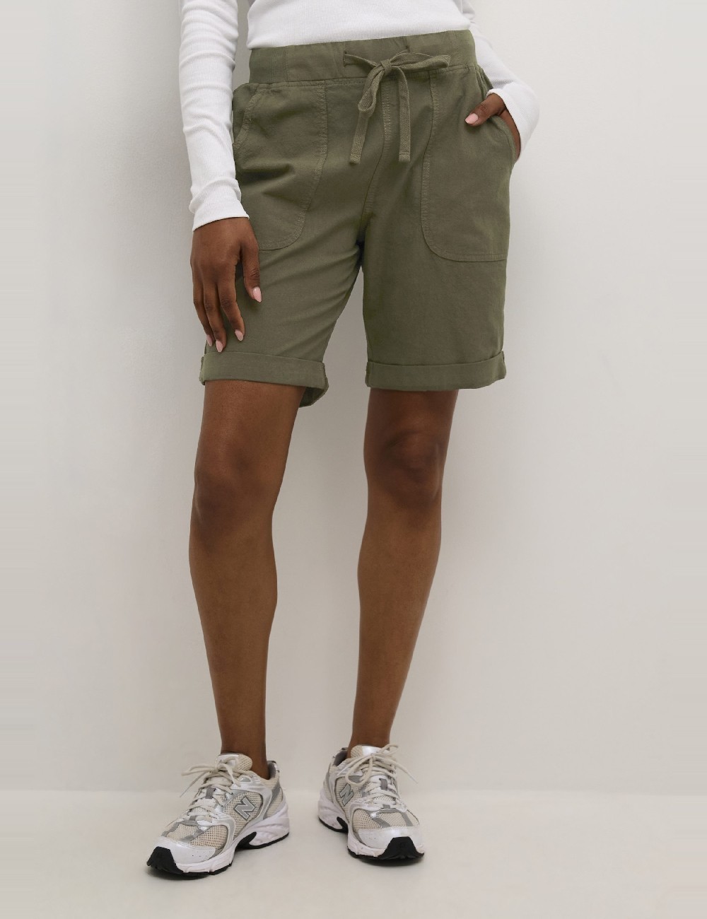 Pantaloni scurti Kaffe, verde - 1 | YEO