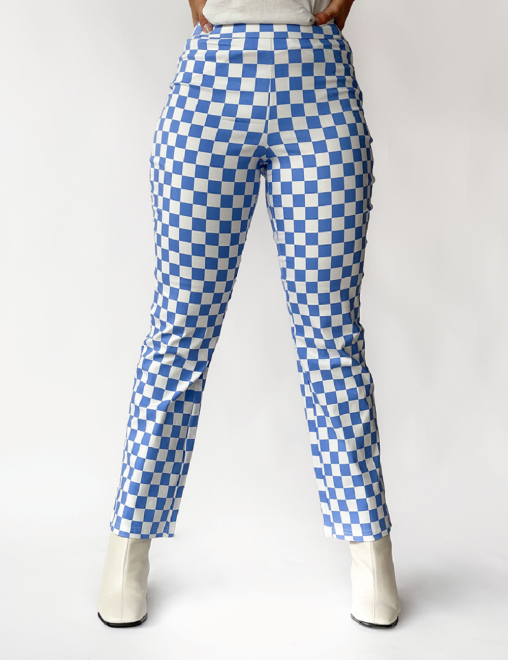 Pantaloni Pieces, albastru