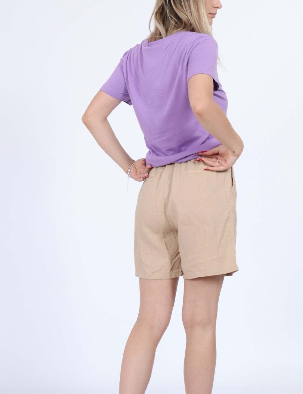 Pantaloni scurti Culture, crem - 1 | YEO
