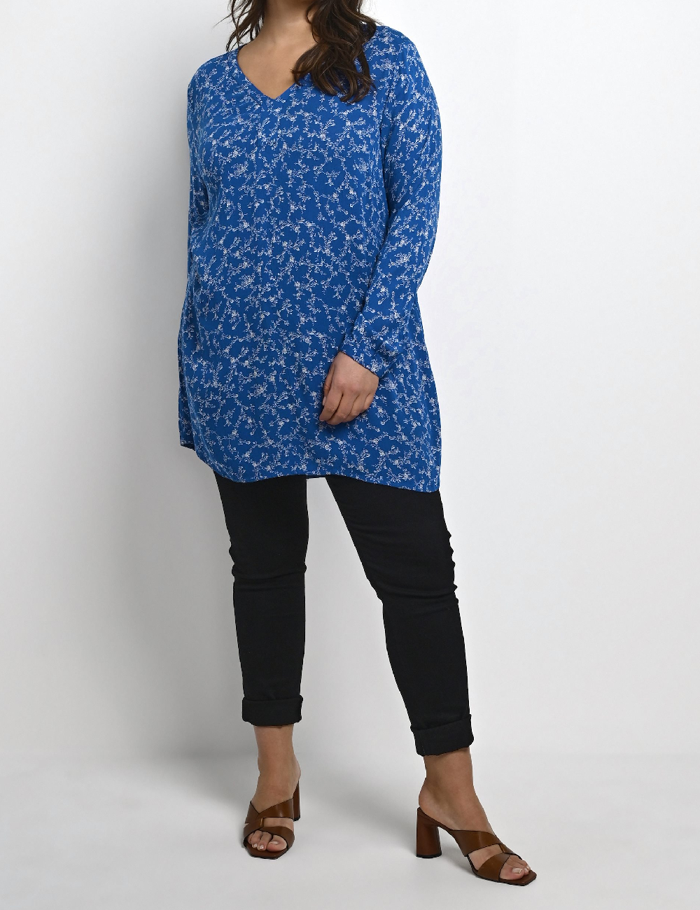 Bluza Kaffe Curve, albastru