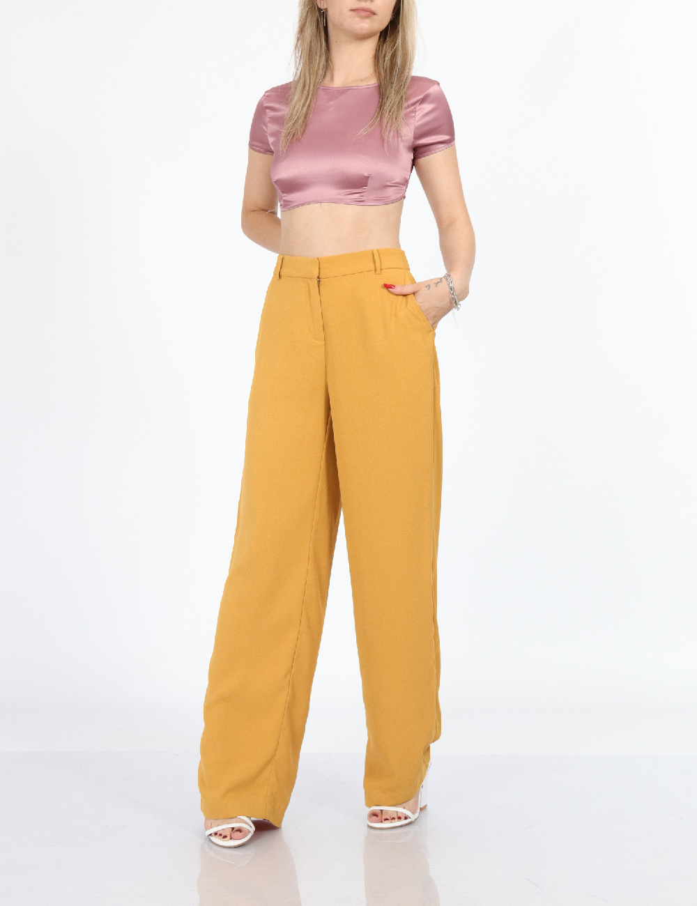 Pantaloni Cream, mustar