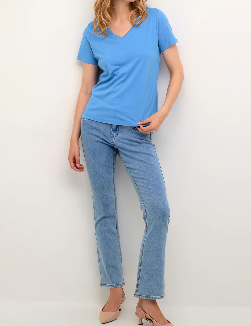 Tricou Cream, albastru