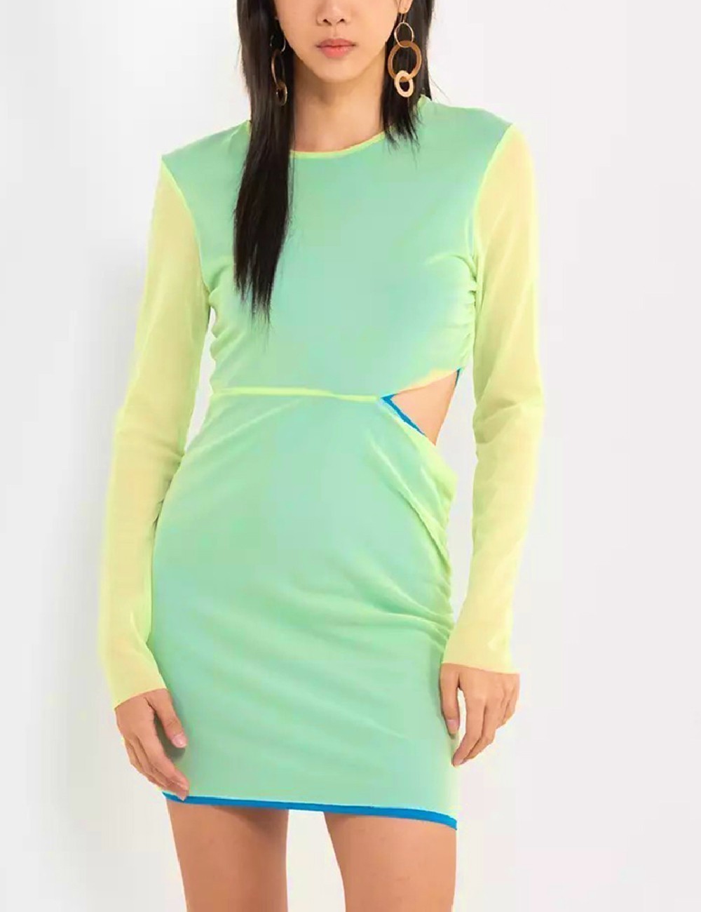 Rochie scurta Top Shop, verde - 1 | YEO