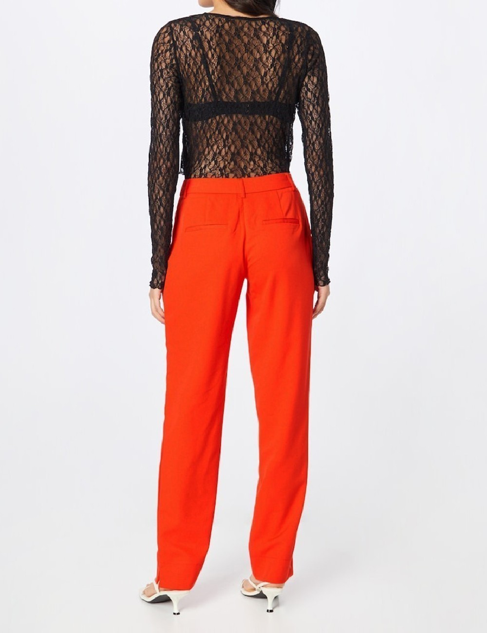 Pantaloni Pieces, portocaliu - 1 | YEO
