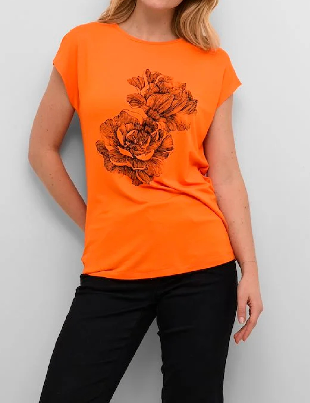 Tricou Kaffe, portocaliu