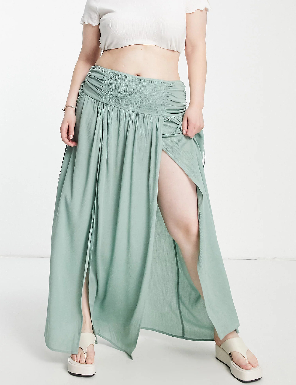 Fusta ASOS Curve, verde