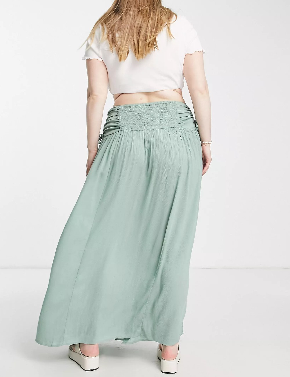 Fusta ASOS Curve, verde - 1 | YEO