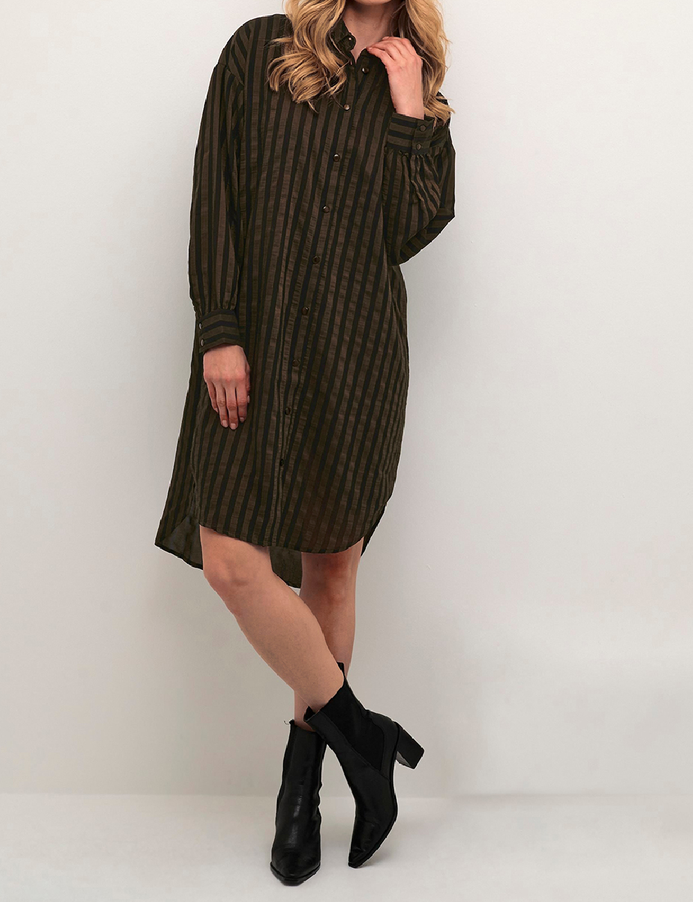 Rochie scurta Kaffe, kaki