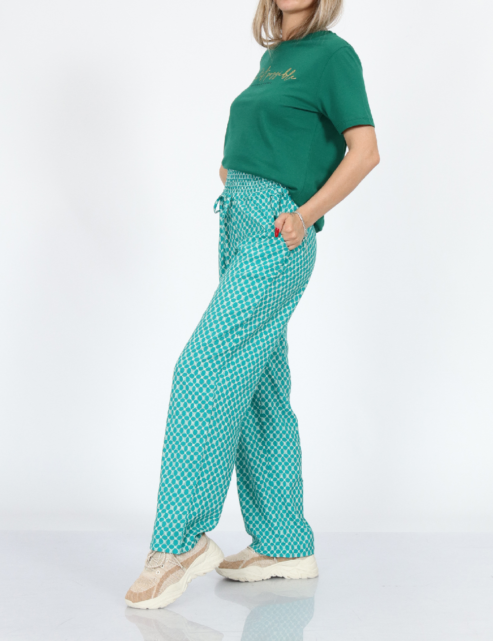 Pantaloni Cream, verde