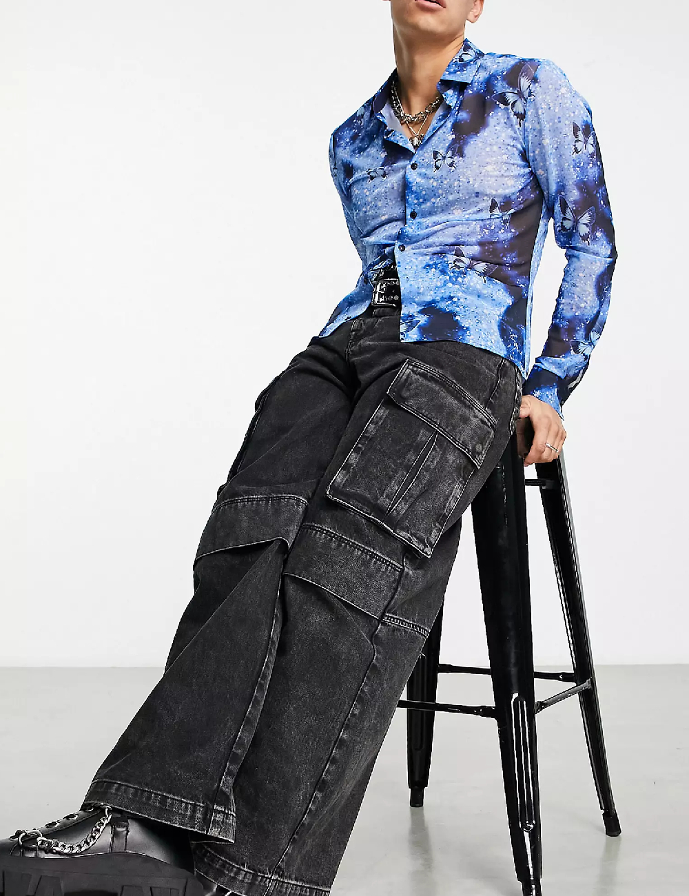 Camasa ASOS, albastru