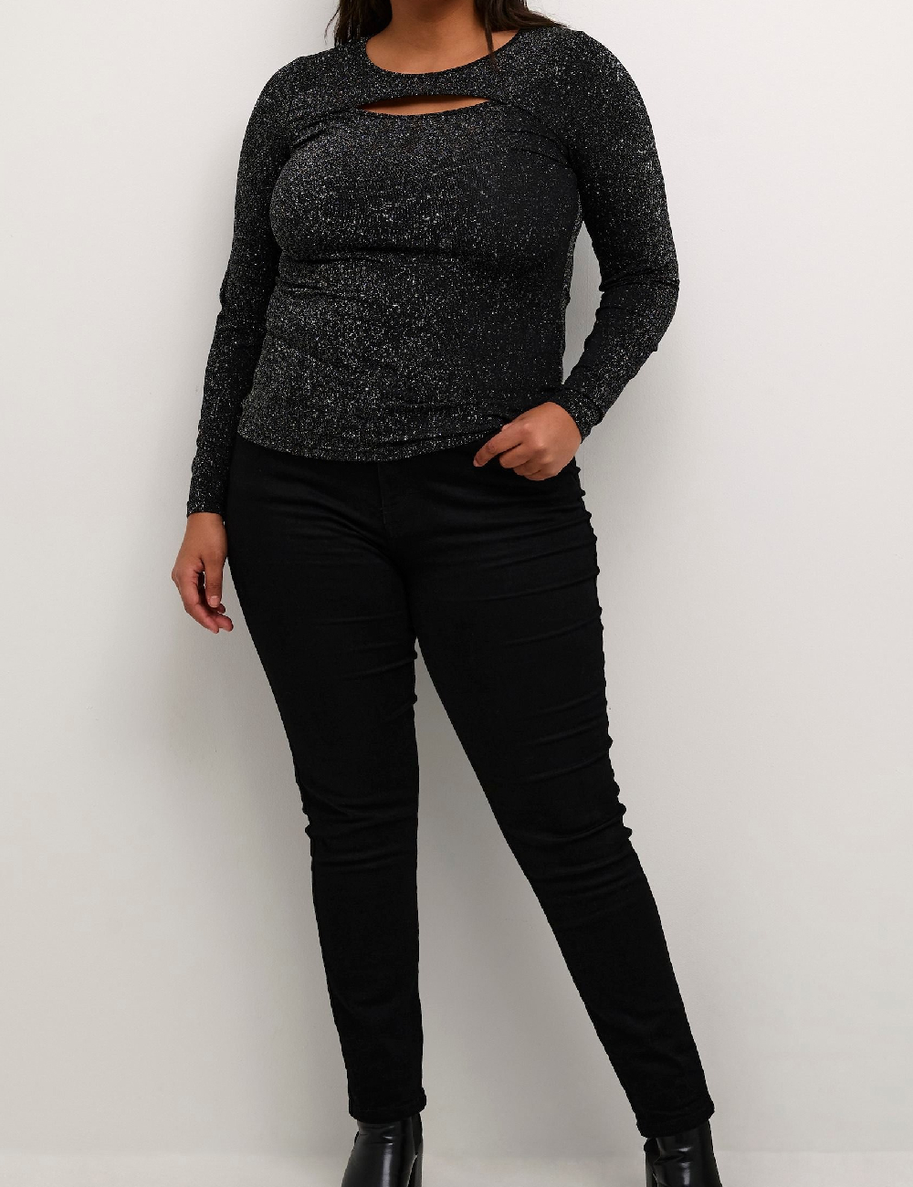 Bluza Kaffe Curve, negru