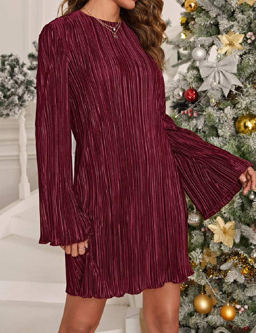 Rochie scurta SHEIN, visiniu - 1 | YEO