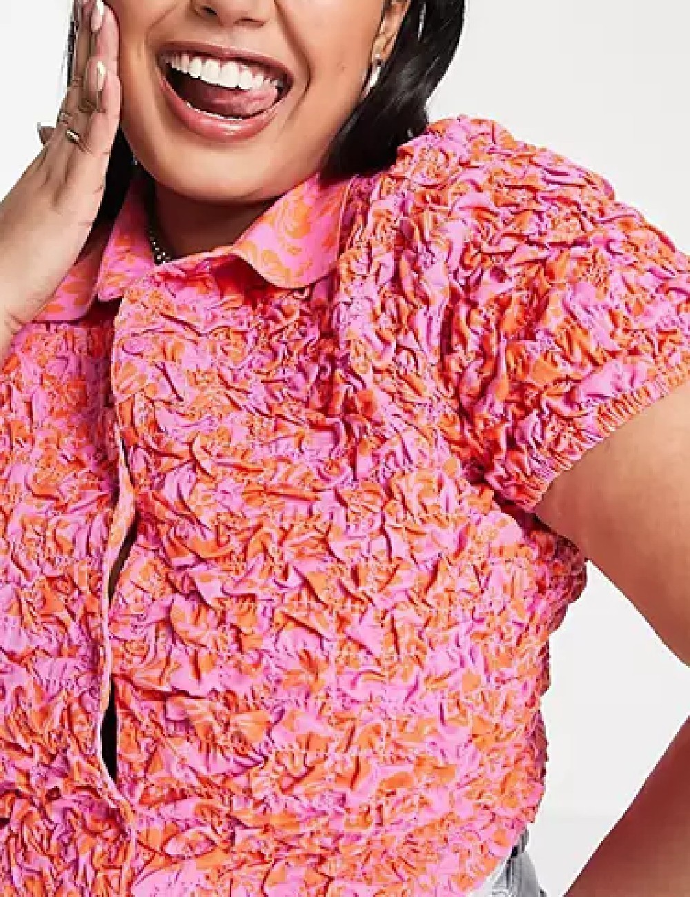 Camasa Collusion Plus Size, roz - 1 | YEO