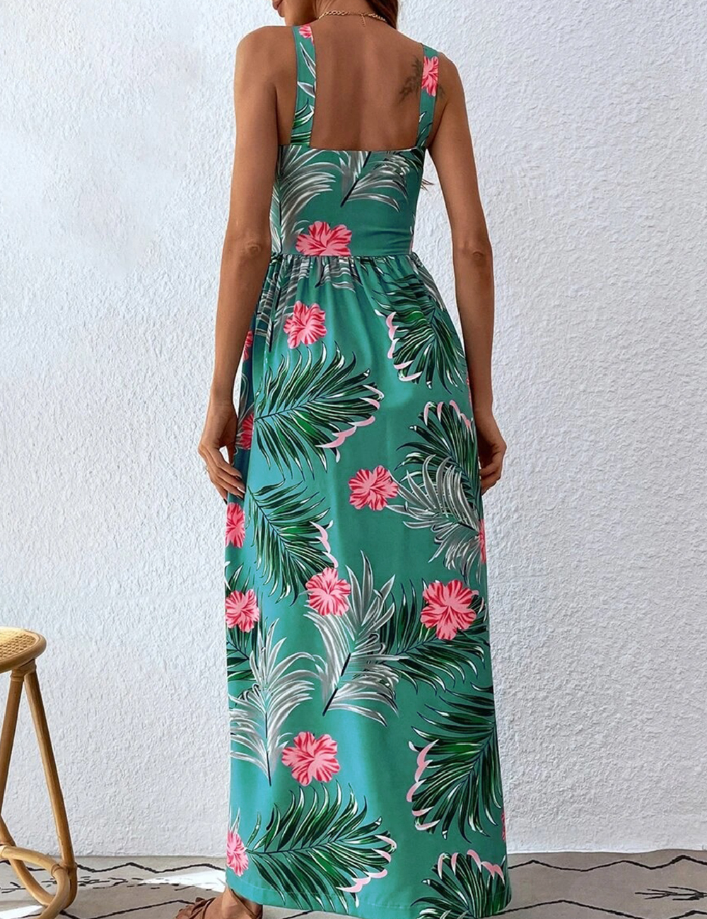 Rochie lunga SHEIN, verde - 1 | YEO