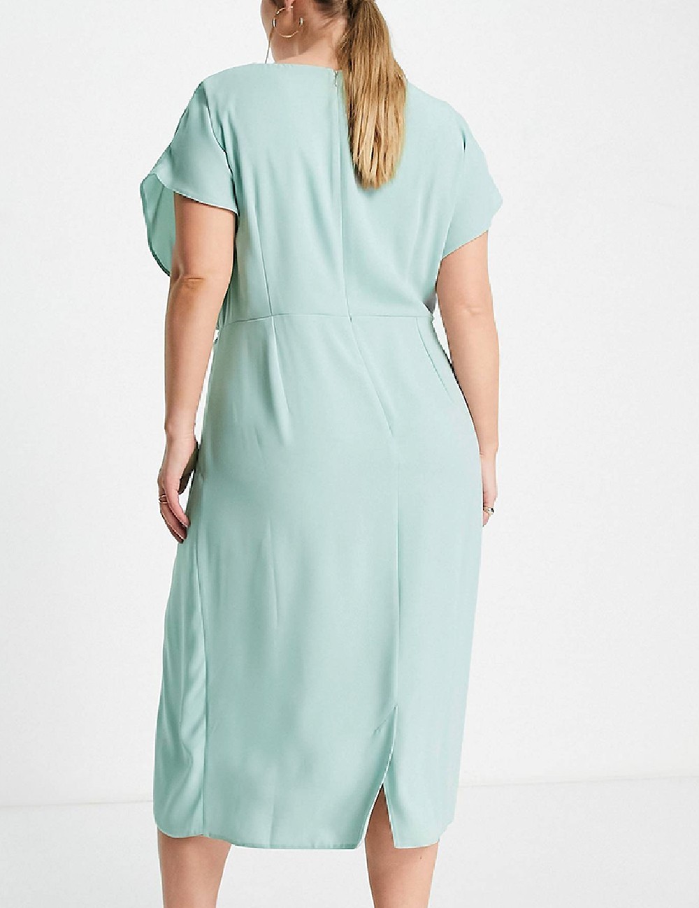 Rochie medie ASOS Curve, turcoaz - 1 | YEO