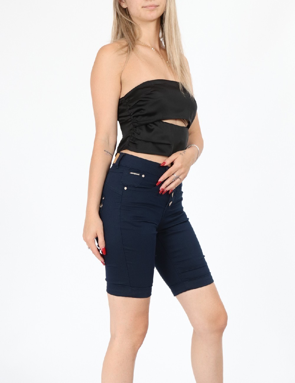 Pantaloni scurti Cream, bleumarin - 1 | YEO