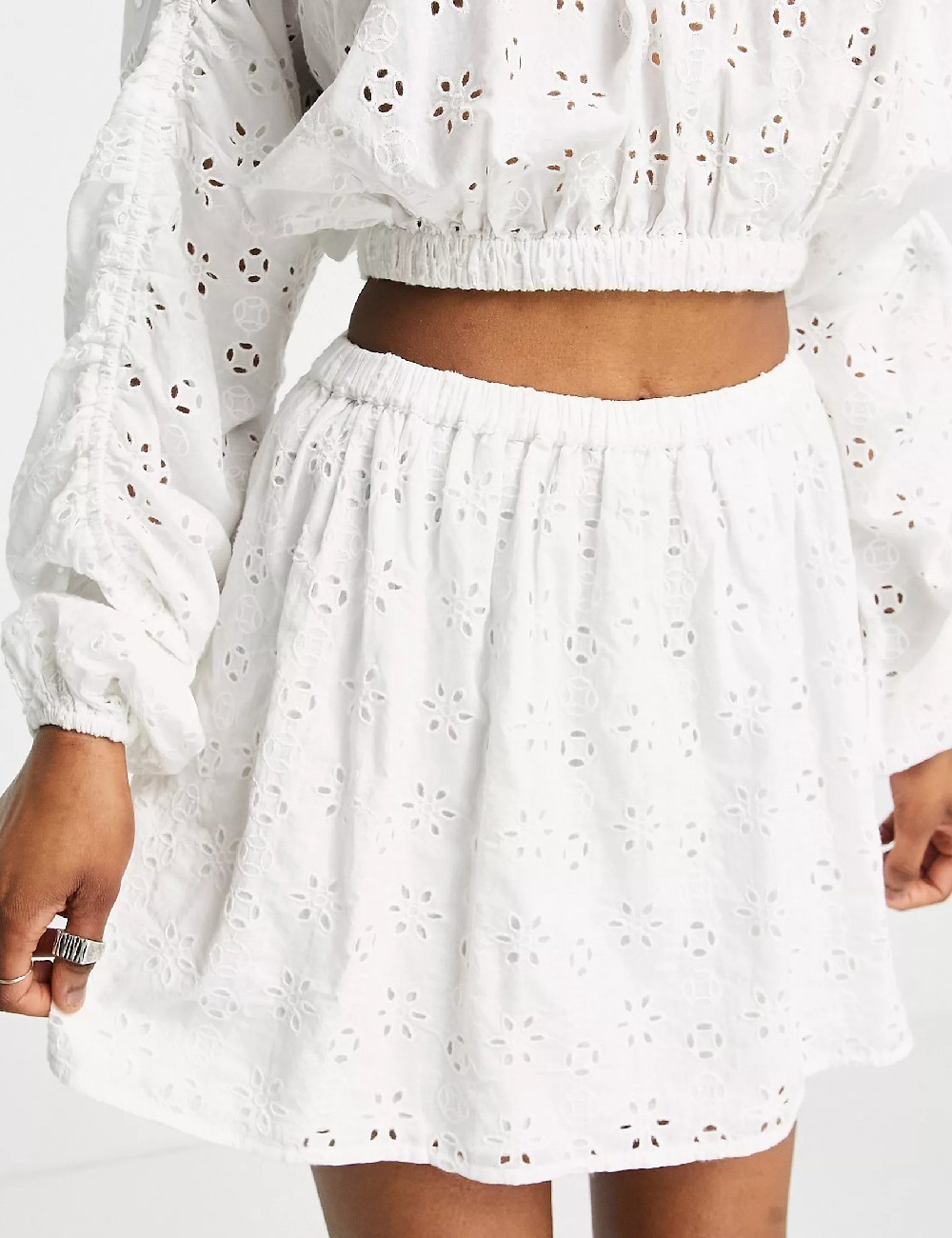 Fusta Top Shop, alb - 1 | YEO
