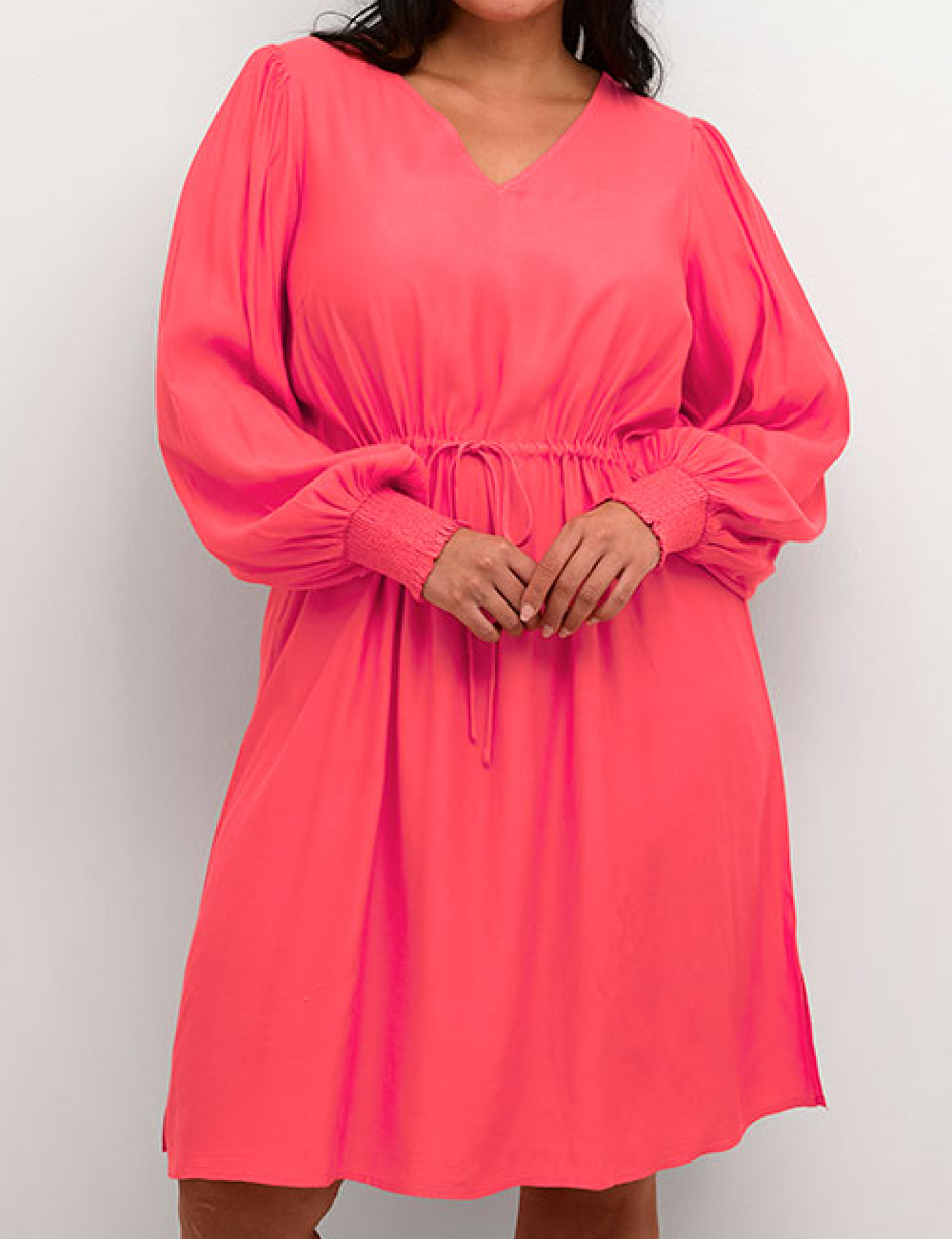 Rochie scurta Kaffe Curve, roz