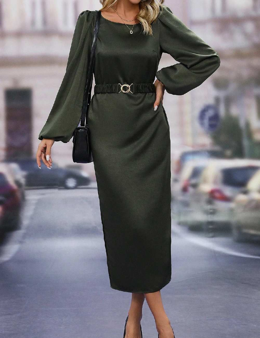 Rochie medie SHEIN, verde
