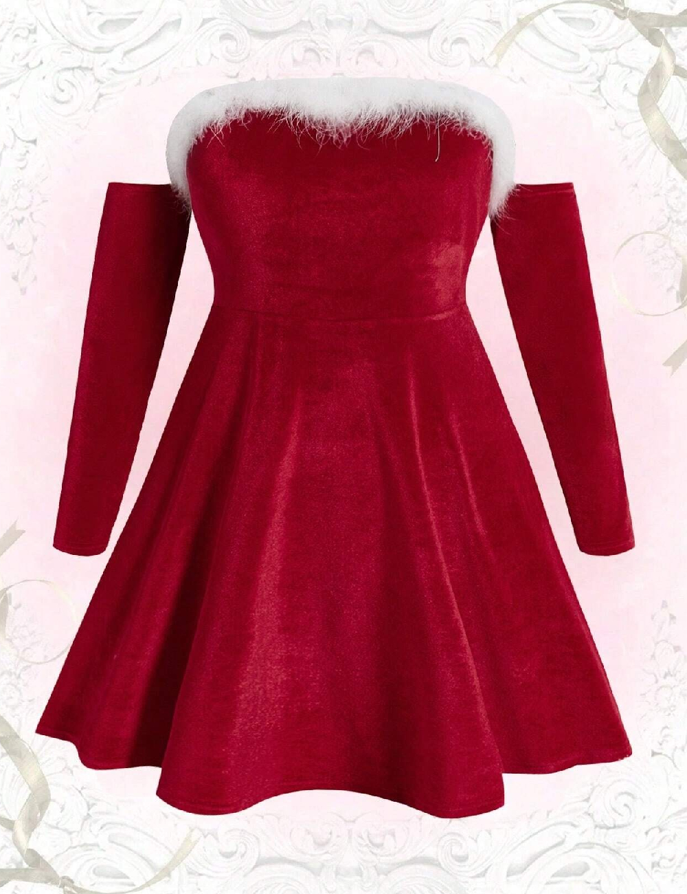 Rochie scurta SHEIN CURVE, rosu