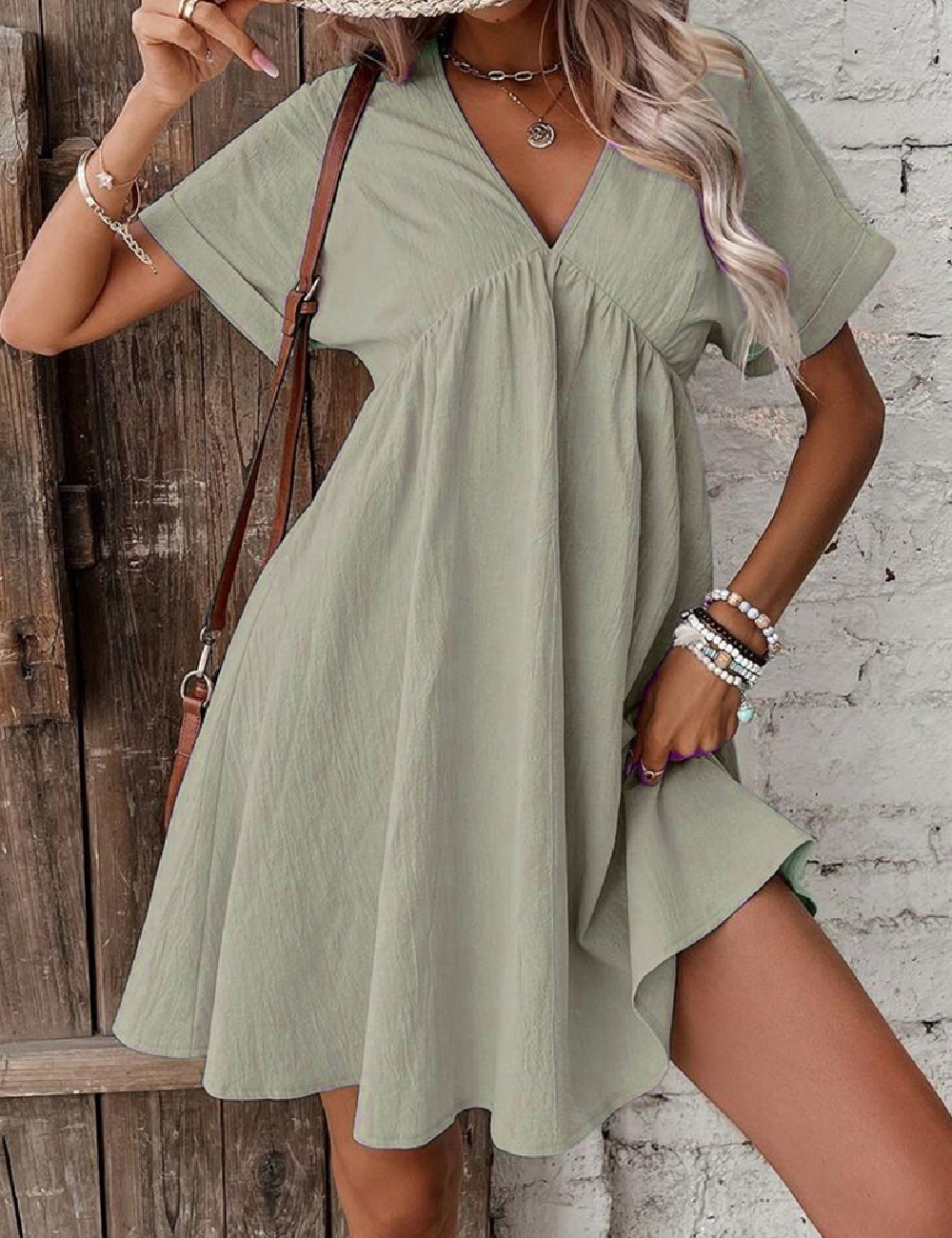 Rochie scurta SHEIN, verde