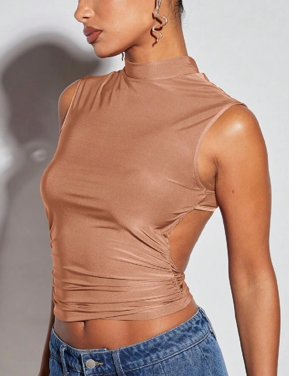 Top SHEIN, maro - 1 | YEO